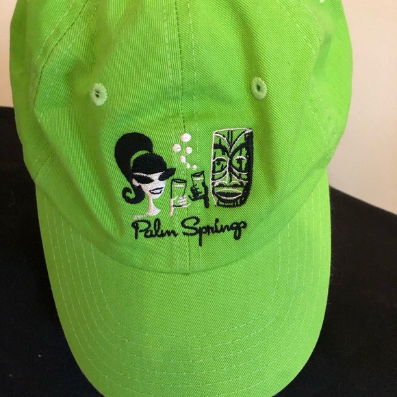 Vintage - Rare Shag designed Palm Springs Modernism Week Neon Green Hat - Picture 1 of 12